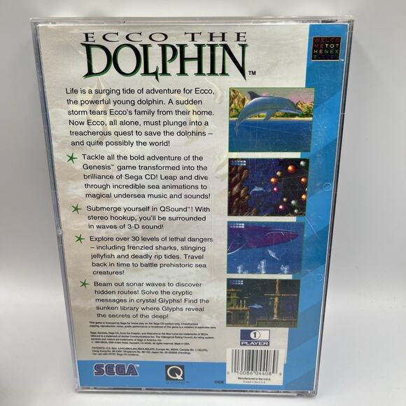 Ecco the Dolphin Sega CD Complete CIB - Picture 4 of 9